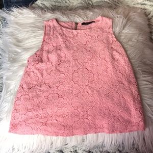 Pink Lace Tank Top